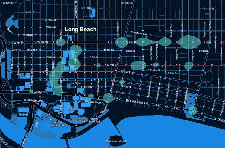 Long Beach bike and pedestrian crashes